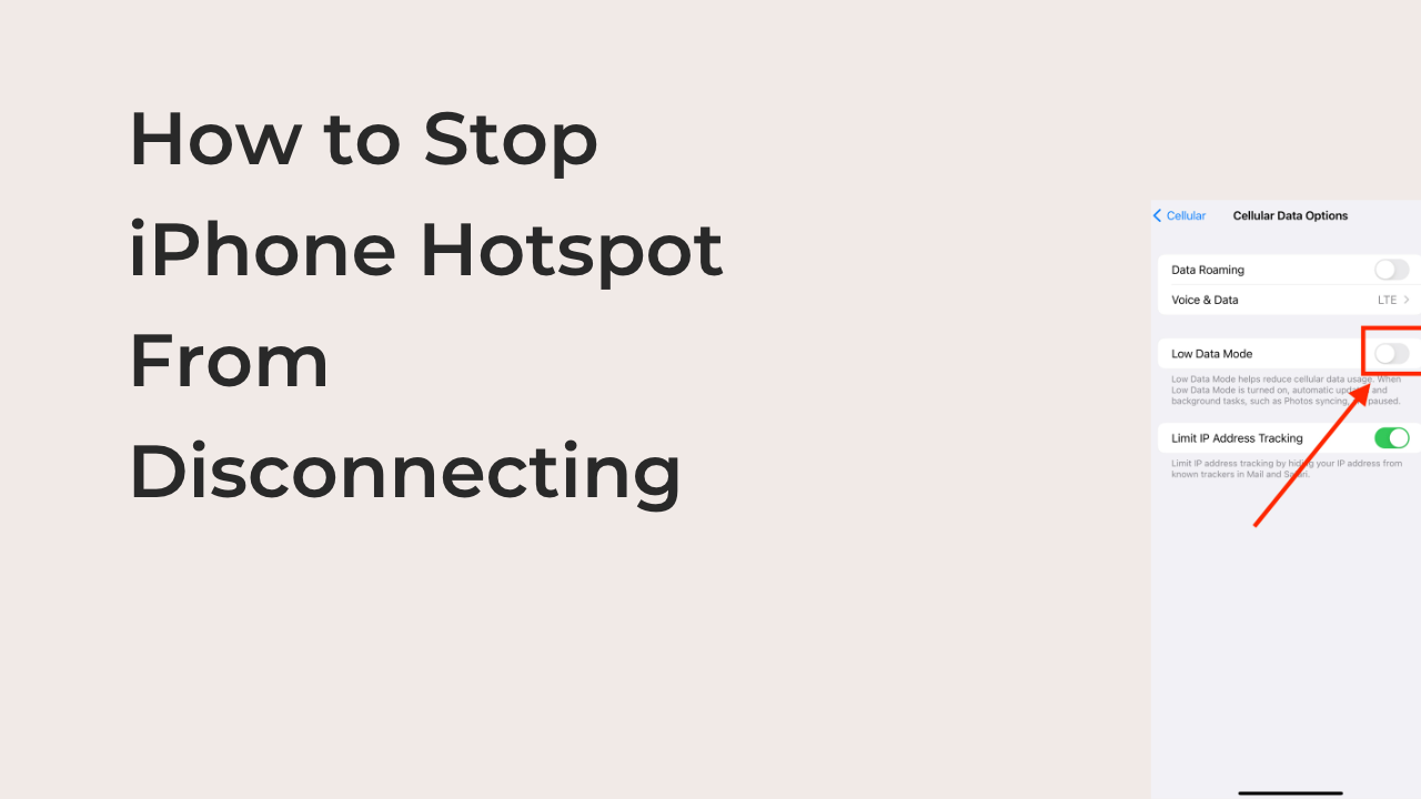 How to Stop iPhone Hotspot From Disconnecting