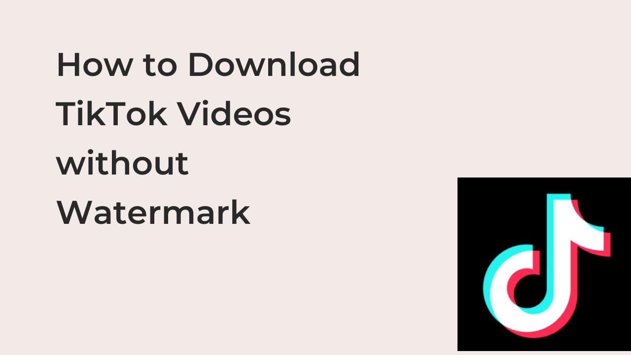 How to Download TikTok Videos without Watermark 