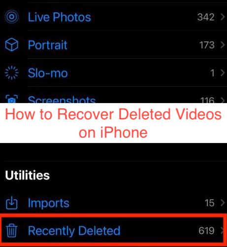 How to Recover Deleted Videos on iPhone