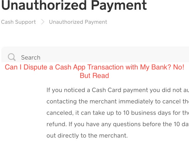 Can I Dispute a Cash App Transaction with My Bank