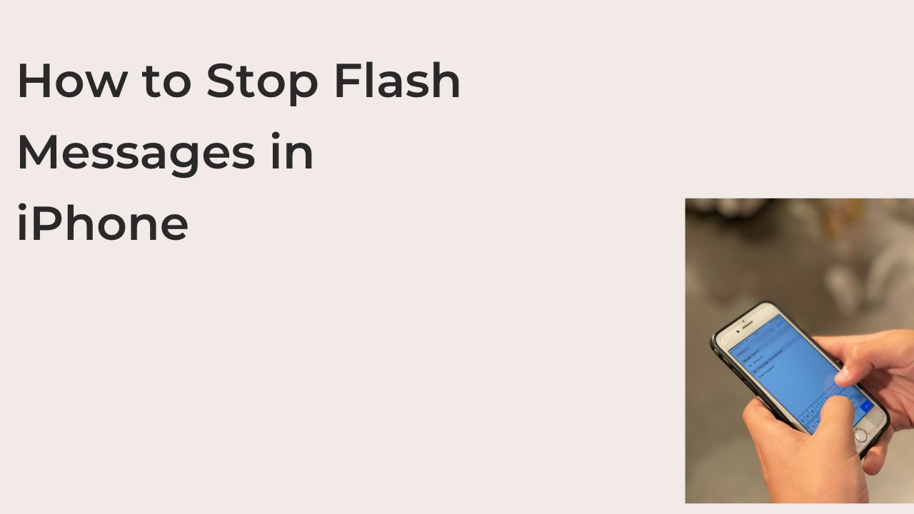 How to Stop Flash Messages in iPhone